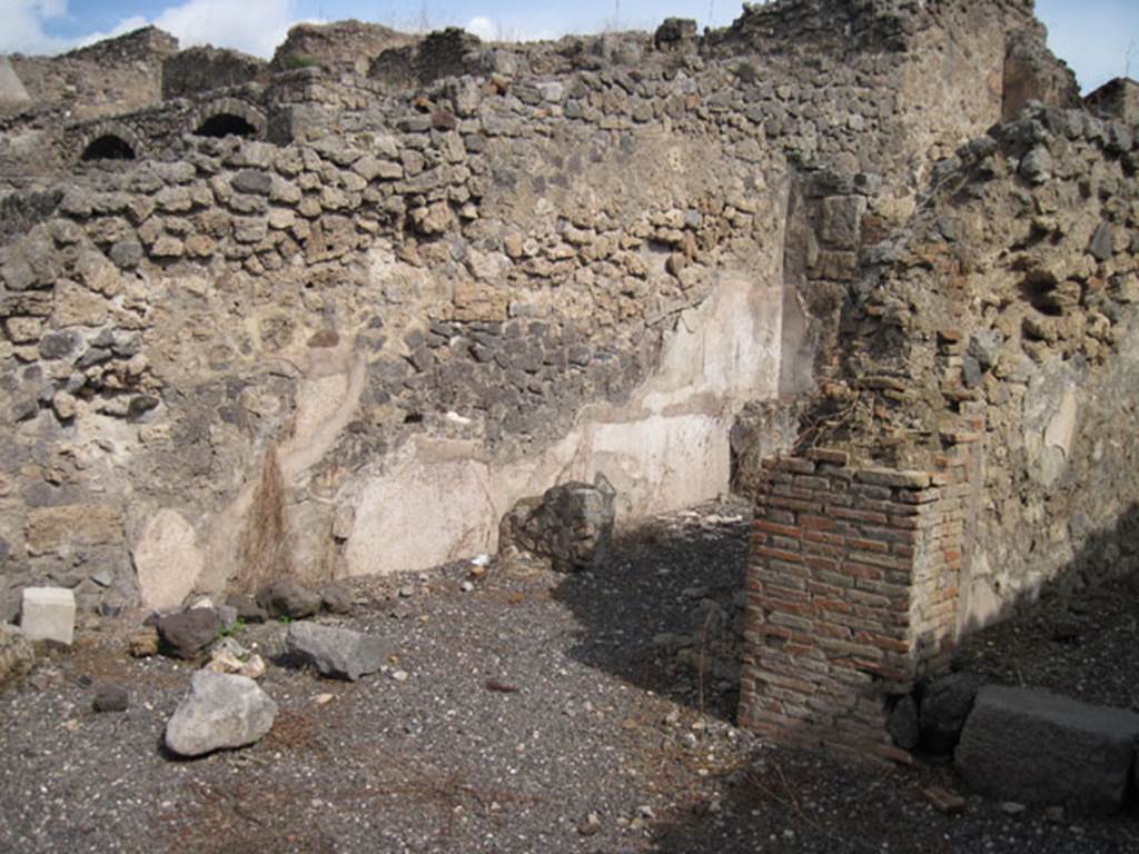 I.3.1 Pompeii. September 2010. Looking north-east from bakery shop, into oven area.
Photo courtesy of Drew Baker.
