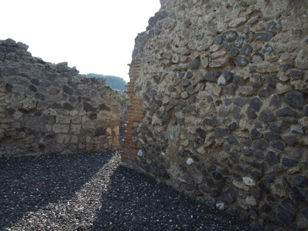 I.3.18 Pompeii. December 2007.South wall and west wall with doorway linking to I.3.16 in south-west corner.