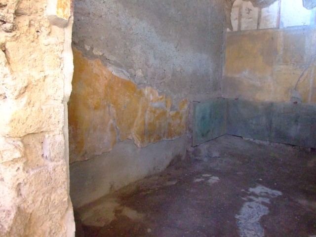 I.6.4 Pompeii.  March 2009. Room 17, North wall. Faded painted panel.
