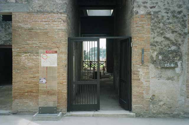 I.6.11 Pompeii. November 2009. View from Casina dell’Aquila showing new roof. Photo courtesy of Rick Bauer.