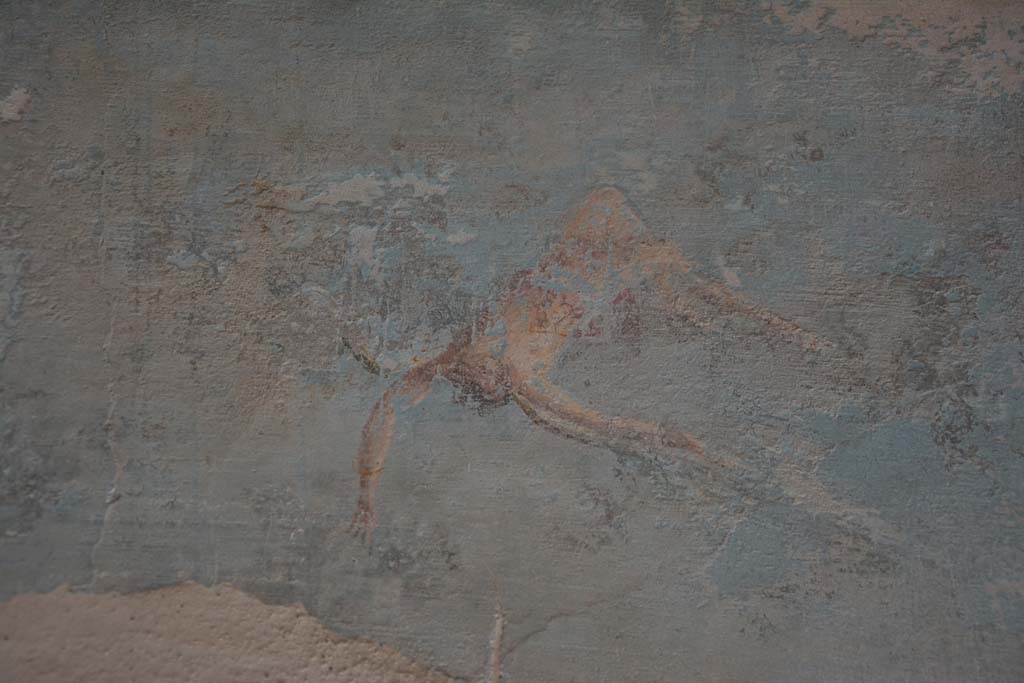 I.7.7 Pompeii. October 2019. Detail from central painting on east wall showing Icarus falling from the sky.
Foto Annette Haug, ERC Grant 681269 DCOR.
