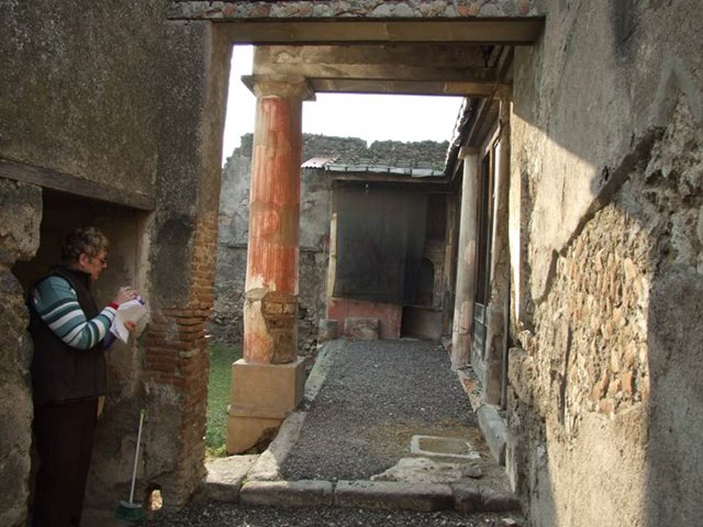 I.7.12 Casa dell Efebo or Domus P. Cornelius Tages.   View west from entrance.