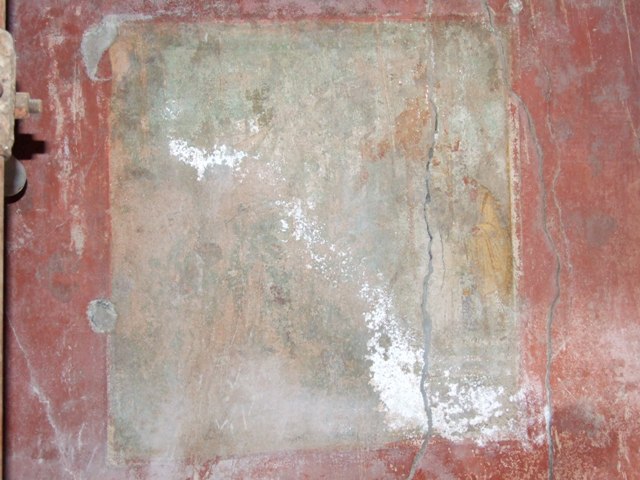 I.10.7 Pompeii. March 2009. Room 5. Cubiculum. Remains of painting.
