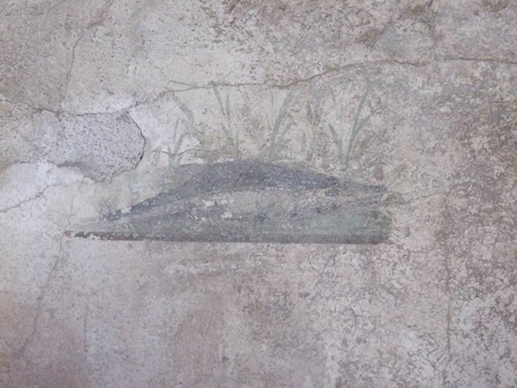 I.10.11 Pompeii. March 2009. Room 7, painting of a crocodile from north end of east wall of cubiculum.   See Bragantini, de Vos, Badoni, 1981. Pitture e Pavimenti di Pompei, Parte 1. Rome: ICCD.  (p.142).
