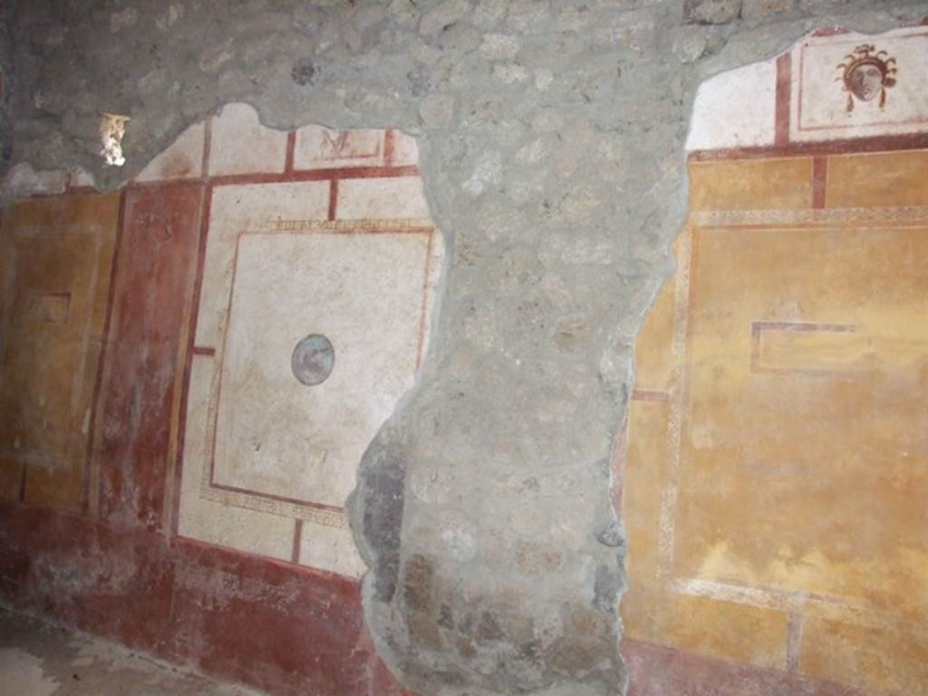 III.4.b Pompeii. March 2009. Room 5, south wall of triclinium. 