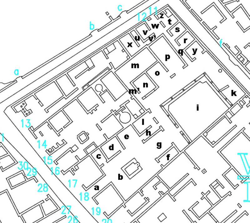 V.1.18.11.12 Pompeii. Casa degli Epigrammi Greci or House of the Greek Epigrams. Plan.