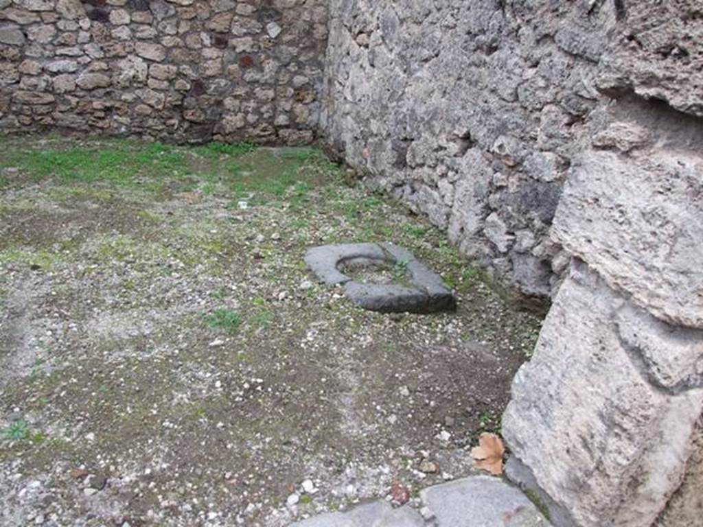 V.1.19 Pompeii.  December 2007.  Cistern mouth near south wall.