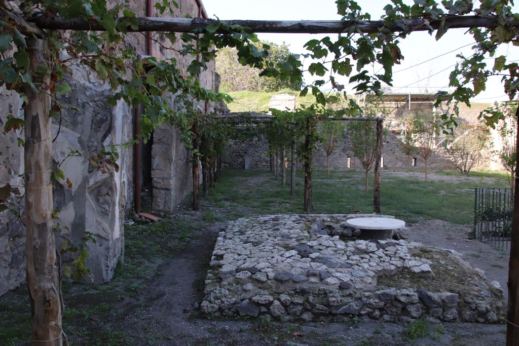 V.2.i Pompeii. October 2023. Garden area 25, looking north along west side of garden area. Photo courtesy of Klaus Heese.