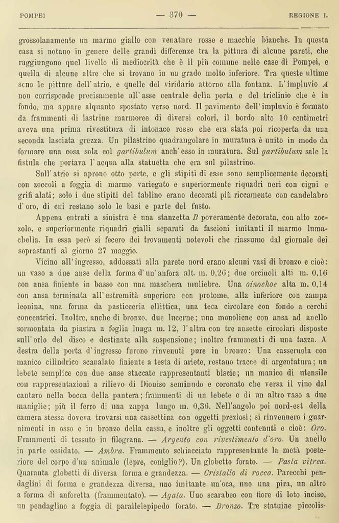 V.3.11 Pompeii. Report in Notizie degli Scavi, 1902, (p.370).