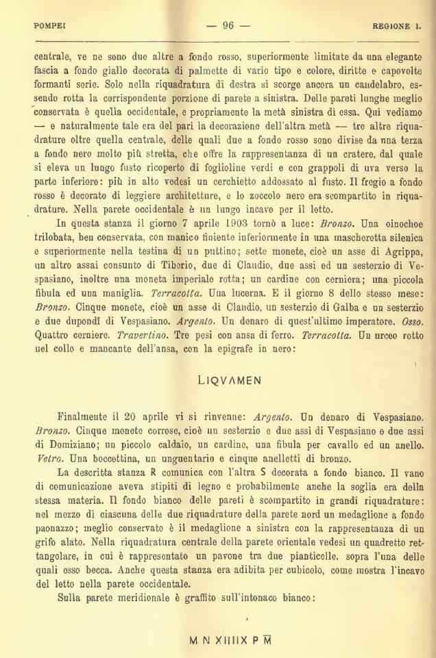 V.4.13 Pompeii. Notizie degli Scavi di Antichità, 1905, page 96.