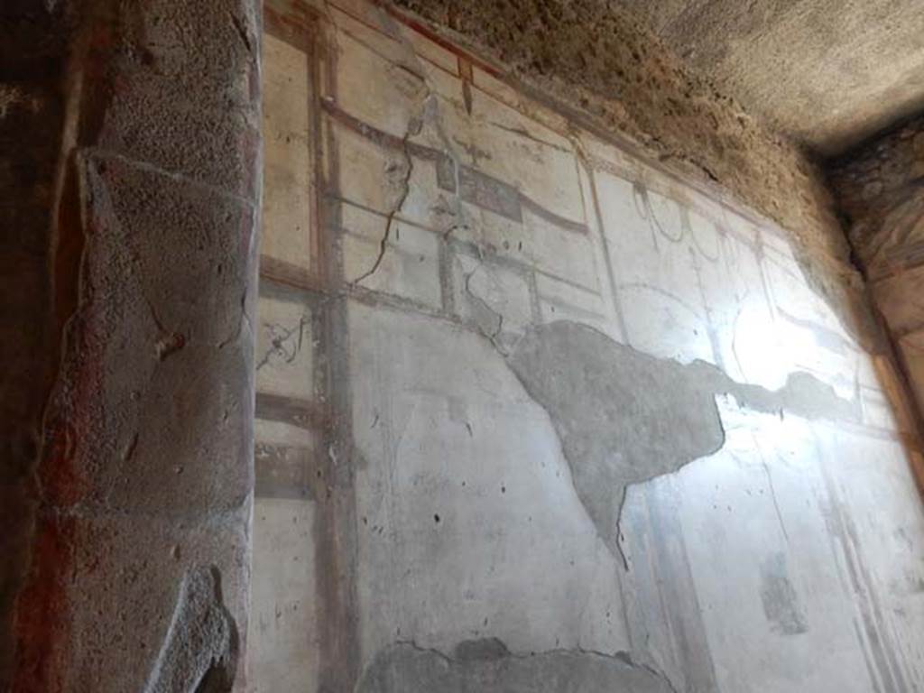 VI.8.23 Pompeii. May 2017. Upper north wall of cubiculum. Photo courtesy of Buzz Ferebee.