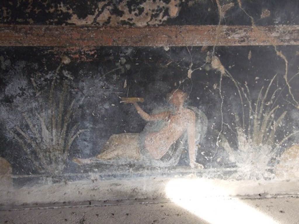 VI.9.2 Pompeii.   December 2007.  Room 27.  Painting of reclining figure.