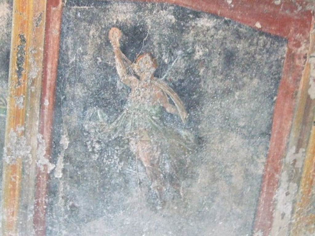 VI.9.6 Pompeii. December 2006. Room 8, painted figure, from south wall.  