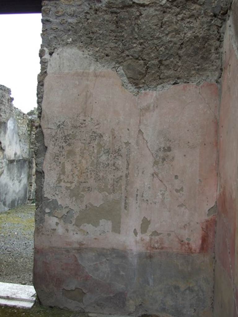 VI.11.10 Pompeii. March 2009. Room 29, west wall with doorway through to atrium 3 of VI.11.9

