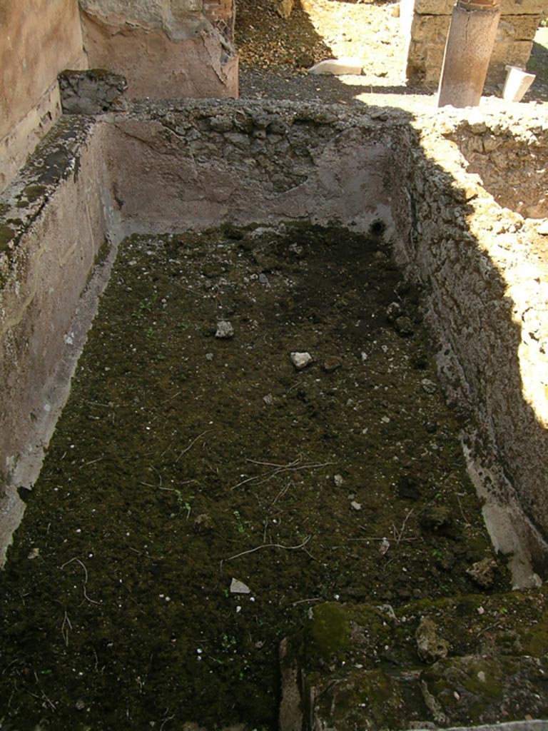 VI.14.22 Pompeii. June 2006. 
Room 12, looking north into the west rinsing basin. Photo courtesy of Nicolas Monteix.
