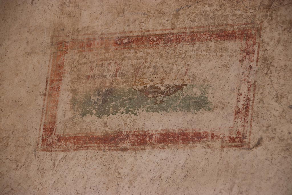 VI.15.1 Pompeii. October 2023. Painted panel from south end of east wall. Photo courtesy of Klaus Heese.