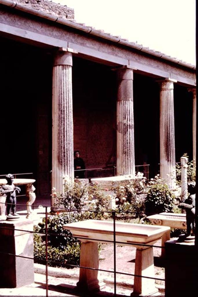 VI.15.1 Pompeii. 1964. Looking south-east from north portico.   Photo by Stanley A. Jashemski.
Source: The Wilhelmina and Stanley A. Jashemski archive in the University of Maryland Library, Special Collections (See collection page) and made available under the Creative Commons Attribution-Non Commercial License v.4. See Licence and use details.
J64f0027

