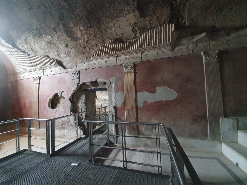 VII.1.8 Pompeii. July 2021. Caldarium 9, looking towards north wall.   
Foto Annette Haug, ERC Grant 681269 DCOR
