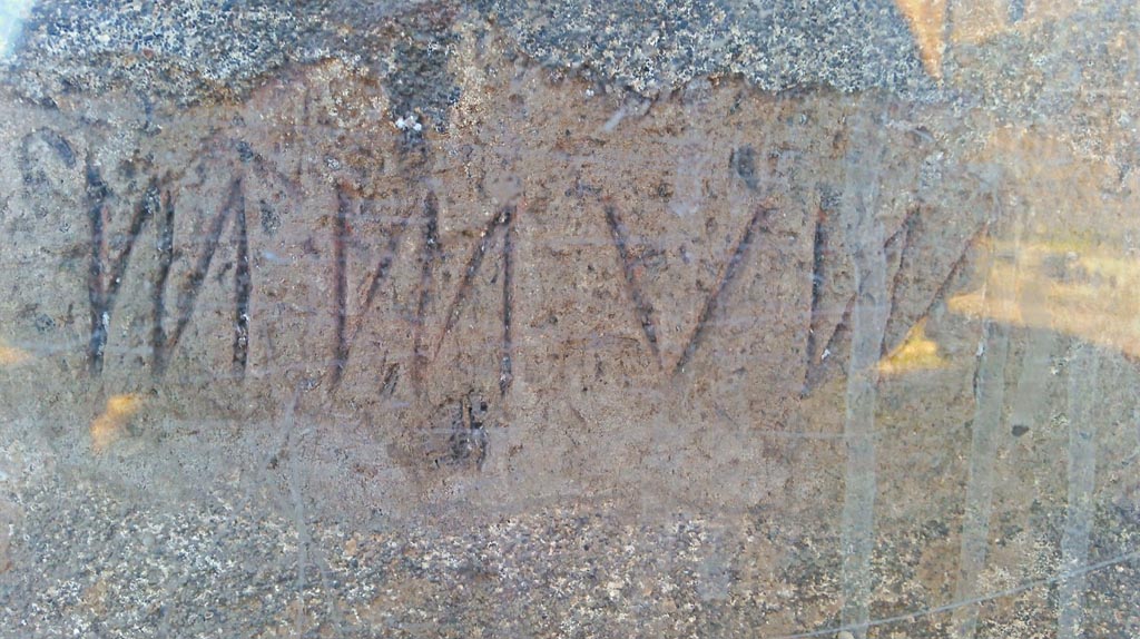 VII.7.32 Pompeii.  December 2019. Detail of part of inscription. Photo courtesy of Giuseppe Ciaramella.