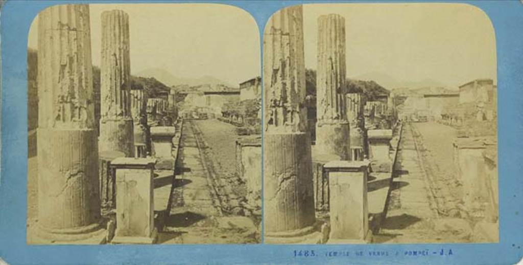 VII.7.32 Pompeii. Stereoview c.1860-1870 by Jean Andrieu, no 1483. Looking north along west side.
Photo courtesy of Rick Bauer.


