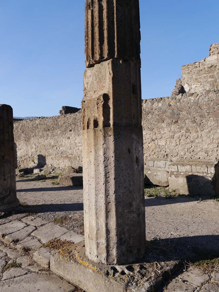 VII.7.32, Pompeii. September 2018. Column on west side of portico.
Foto Anne Kleineberg, ERC Grant 681269 DÉCOR.
