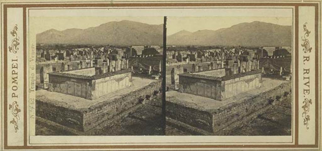 VII.7.32 Pompeii. Undated photo-view by Roberto Rive, numbered 462. Looking south-east across podium and cella, from north-west corner. Photo courtesy of Rick Bauer.
