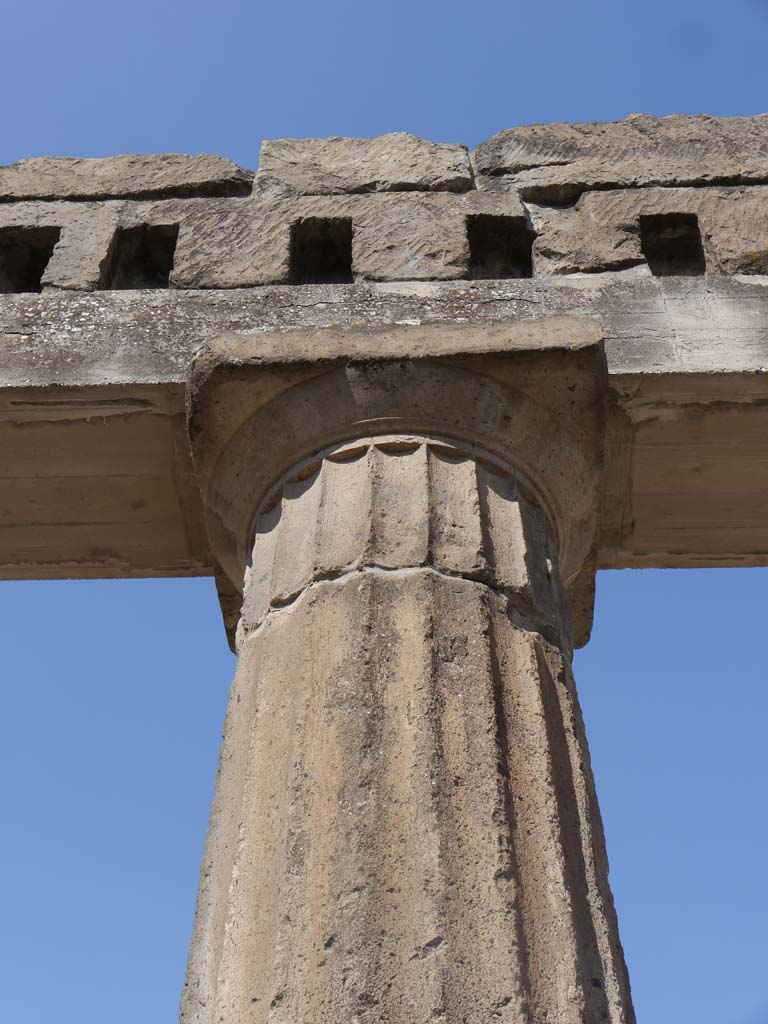 VII.8.00, Pompeii. south side of forum March 2019. Detail of ancient portico.
Foto Anne Kleineberg, ERC Grant 681269 DÉCOR.

