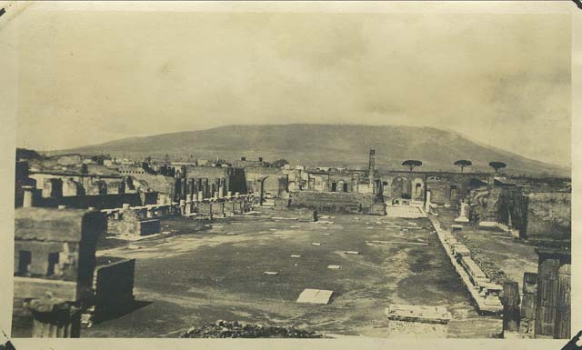 VII.8 Pompeii Forum. 1954. Looking north across forum from south-east corner. Photo courtesy of Rick Bauer. 