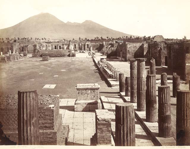 VII.8 Pompeii Forum. Undated stereoview. Looking north from south-east corner. Photo courtesy of Rick Bauer.
