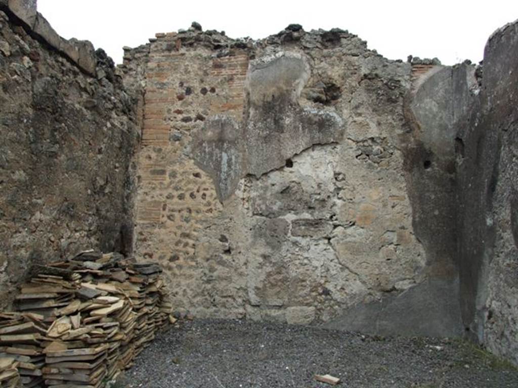VII.9.47 Pompeii.  March 2009.  Room 12.  Oecus. North wall. 
