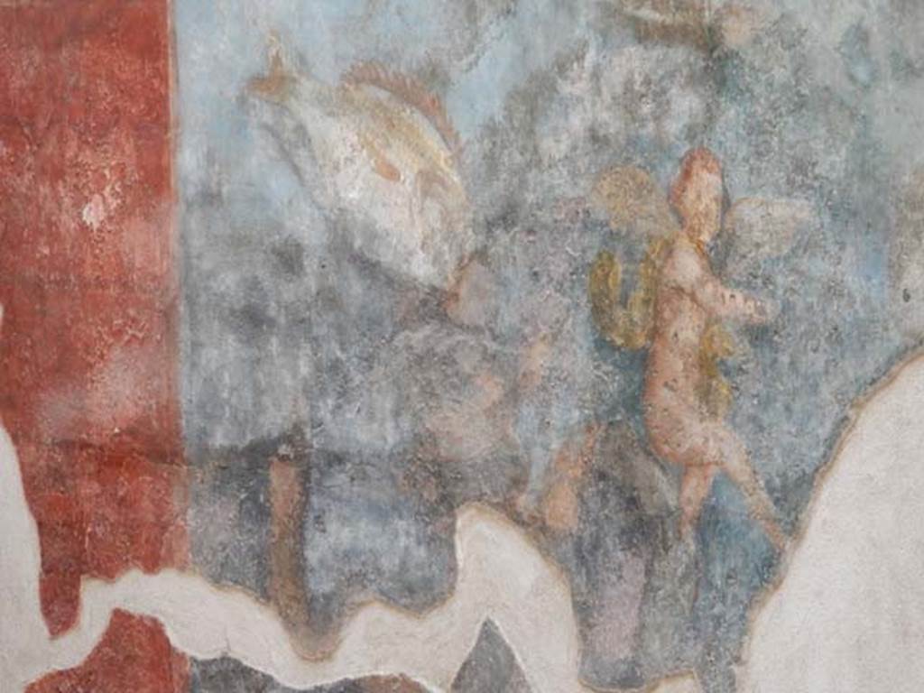 VII.16.a Pompeii. August 2021. Room 9, lower part of east wall.
Foto Annette Haug, ERC Grant 681269 DÉCOR.
