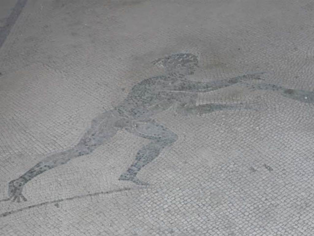 VIII.2.23 Pompeii. May 2012. Detail of athlete facing right on mosaic. Photo courtesy of Buzz Ferebee.
