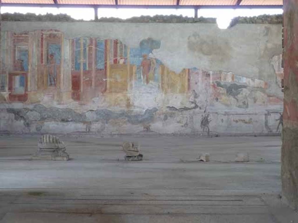 VIII.2.23 Pompeii. May 2010. Looking south across area of palestra, entered directly from entrance corridor.