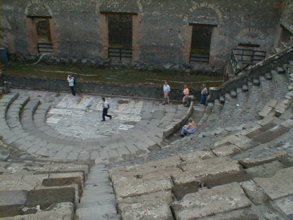 VIII.7.19 Pompeii. May 2005. Looking south towards stage.