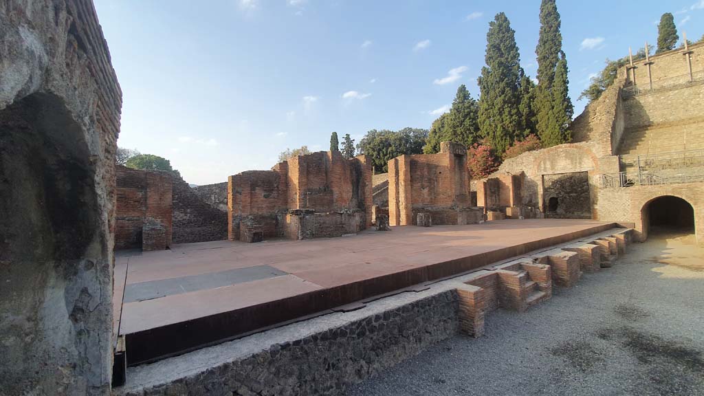 VIII.7.20 Pompeii. August 2021. Looking south-west across stage.
Foto Annette Haug, ERC Grant 681269 DÉCOR.

