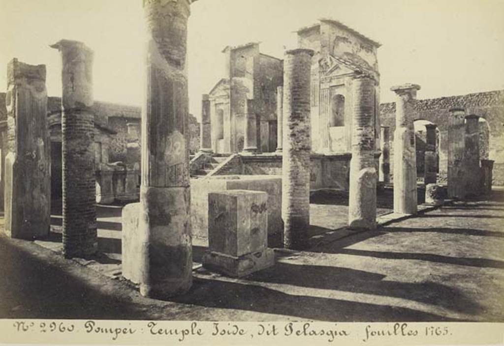 VIII.7.28 Pompeii. North portico from north-east corner of portico at entrance. 
Old undated photograph by Amodio no. 2960, album dated c.1873. 
Photo courtesy of Rick Bauer.
