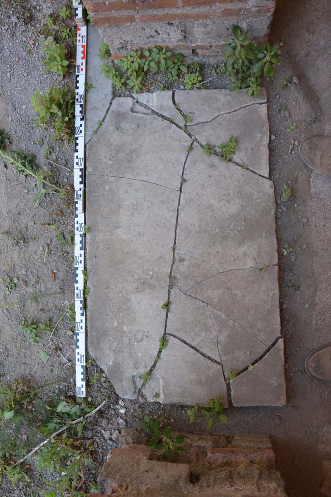 IX.5.11 Pompeii. May 2017. Room f, doorway threshold.
Foto Christian Beck, ERC Grant 681269 DCOR.
