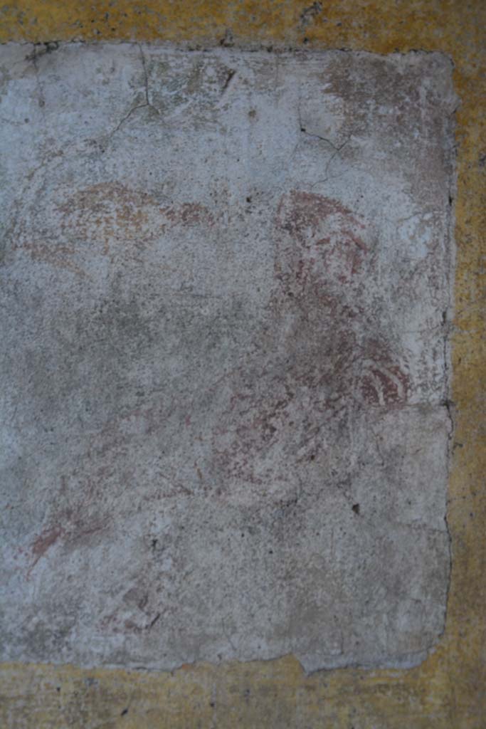 IX.5.11 Pompeii. March 2017. 
Room f, detail from west (right side) of central painting of Ganymede and the eagle from south wall.
Foto Christian Beck, ERC Grant 681269 DCOR.

