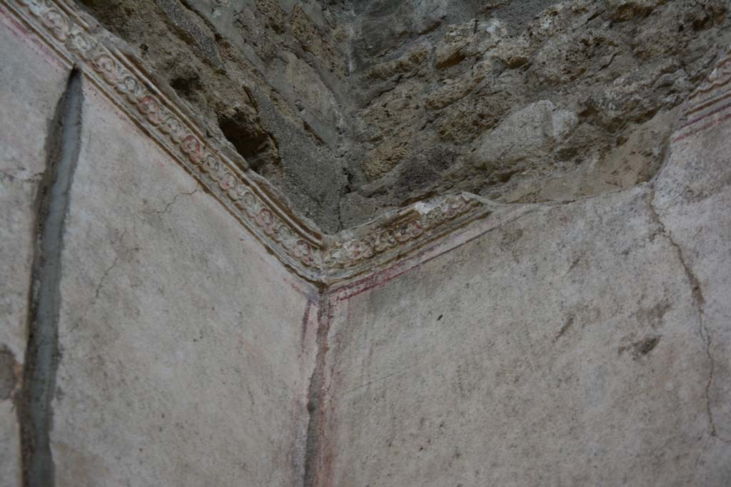 IX.5.11 Pompeii. March 2017. Room e, detail of stucco frieze in upper south-west corner.  
Foto Christian Beck, ERC Grant 681269 DCOR.
