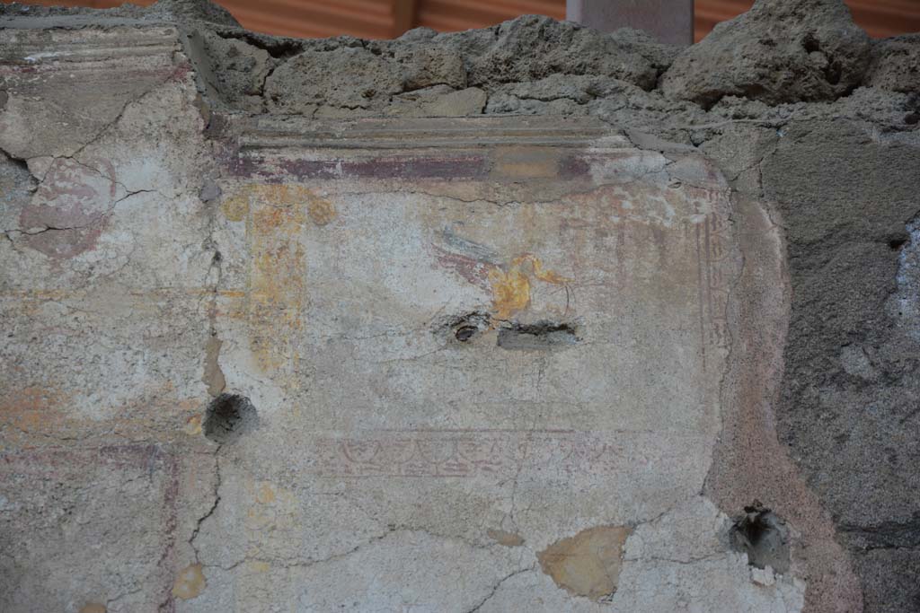 IX.5.11 Pompeii. May 2017. Room i, detail of painted swan from upper centre of west wall.
Foto Christian Beck, ERC Grant 681269 DCOR.
