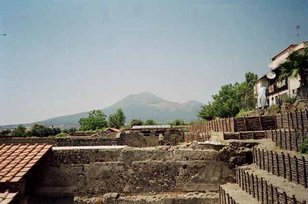 Villa of Mysteries, Pompeii. May 2010. Looking north along the east, unexcavated side. Photo courtesy of Rick Bauer.
