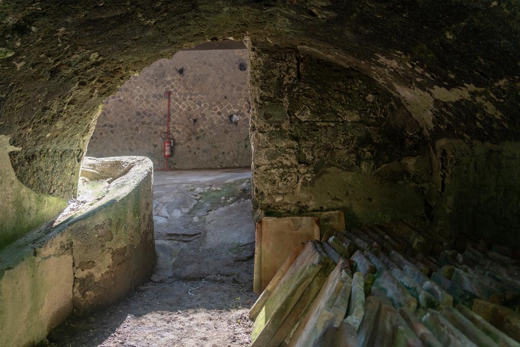 Villa of Mysteries, Pompeii. October 2023. Room 50, looking south. Photo courtesy of Johannes Eber.