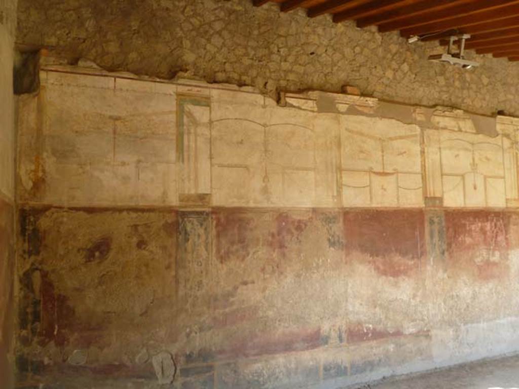 Oplontis, May 2011. Portico 40, east wall in north-east corner. Photo courtesy of Michael Binns.