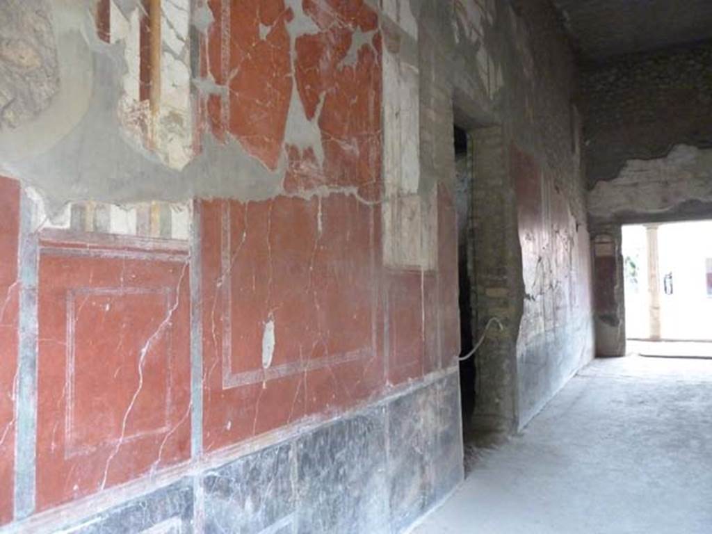 Oplontis, September 2015. Room 81, looking west along south wall.
