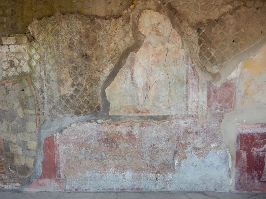 Stabiae, Villa Arianna, June 2019. Room 17, south wall with central painting. Photo courtesy of Buzz Ferebee.
