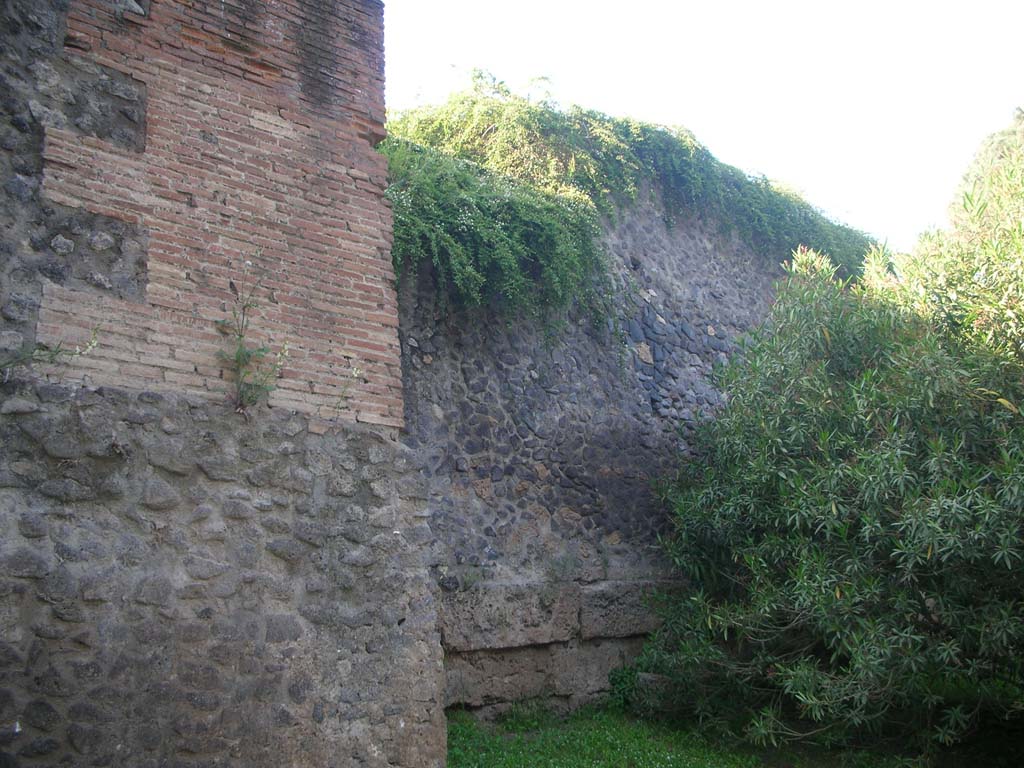 Tower II Pompeii, on south side of City. May 2010. City Walls on east side of Tower. Photo courtesy of Ivo van der Graaff.