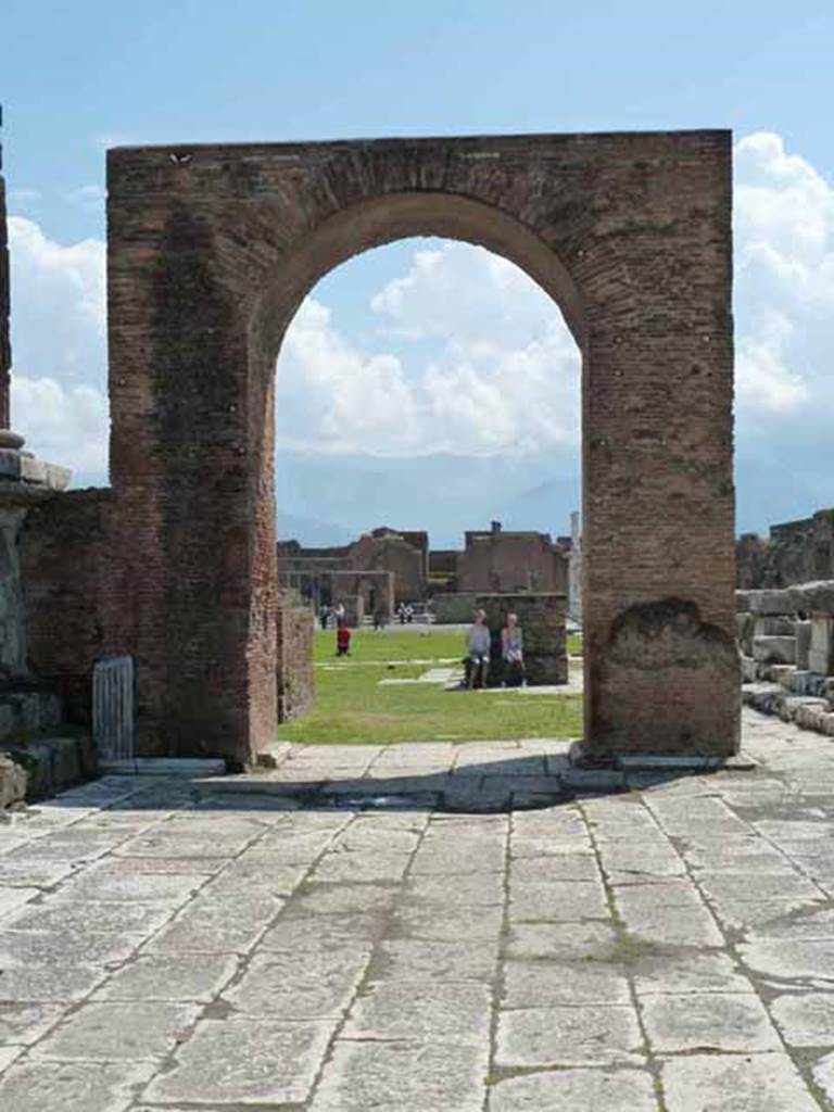 Arch of Augustus. May 2010. Looking south.