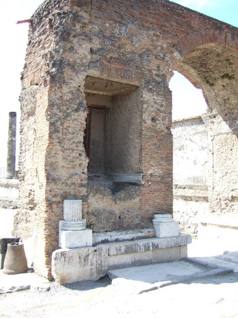 Fountain in arch at north-east corner of Forum. May 2006.