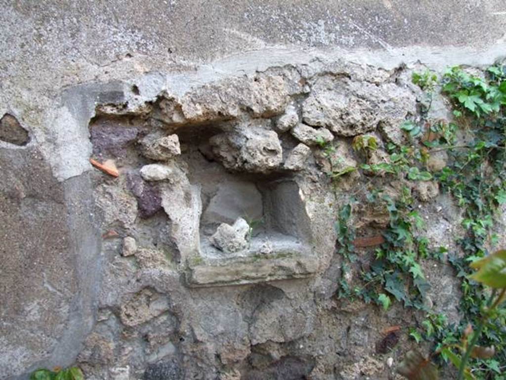 IX.2.16 Pompeii.  March 2009.  Niche in north wall.