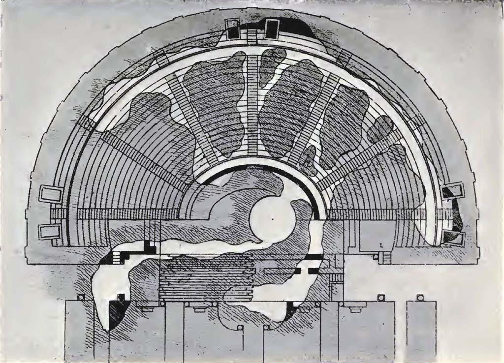Herculaneum Theatre 1754, redrawn 1908